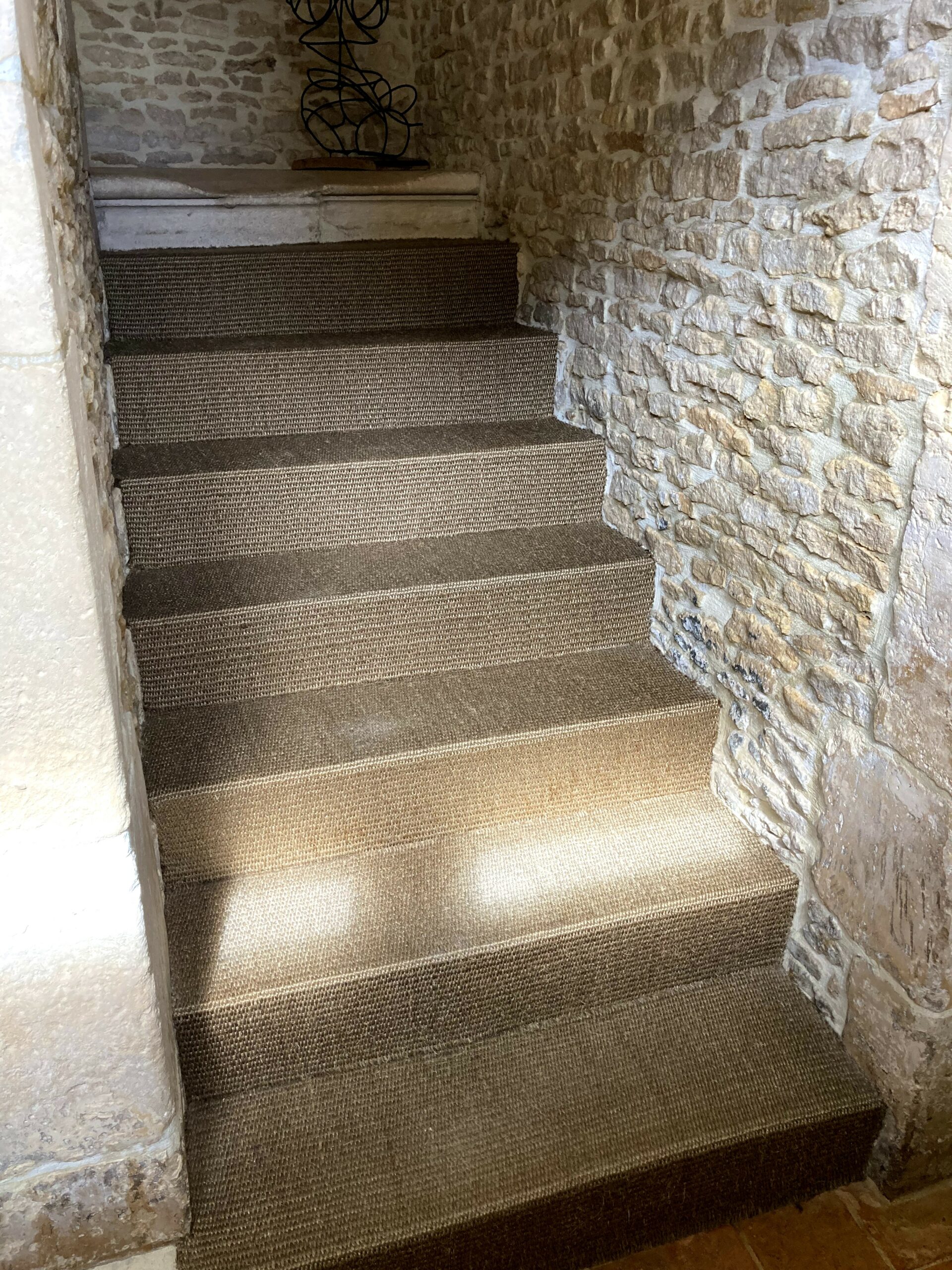 Revêtement de mur et de sol d'un escalier