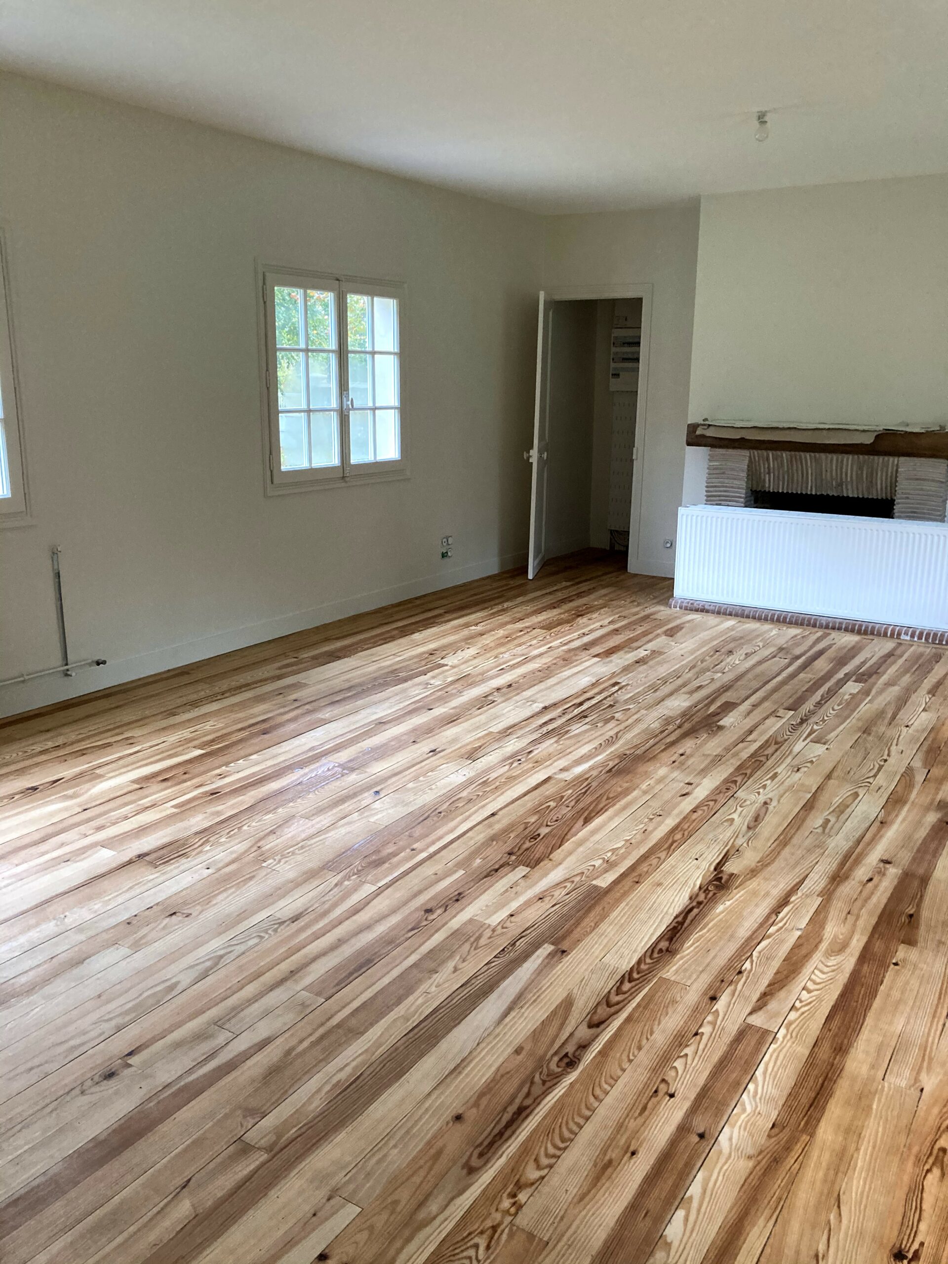 Rénovation de parquet avec ponçage